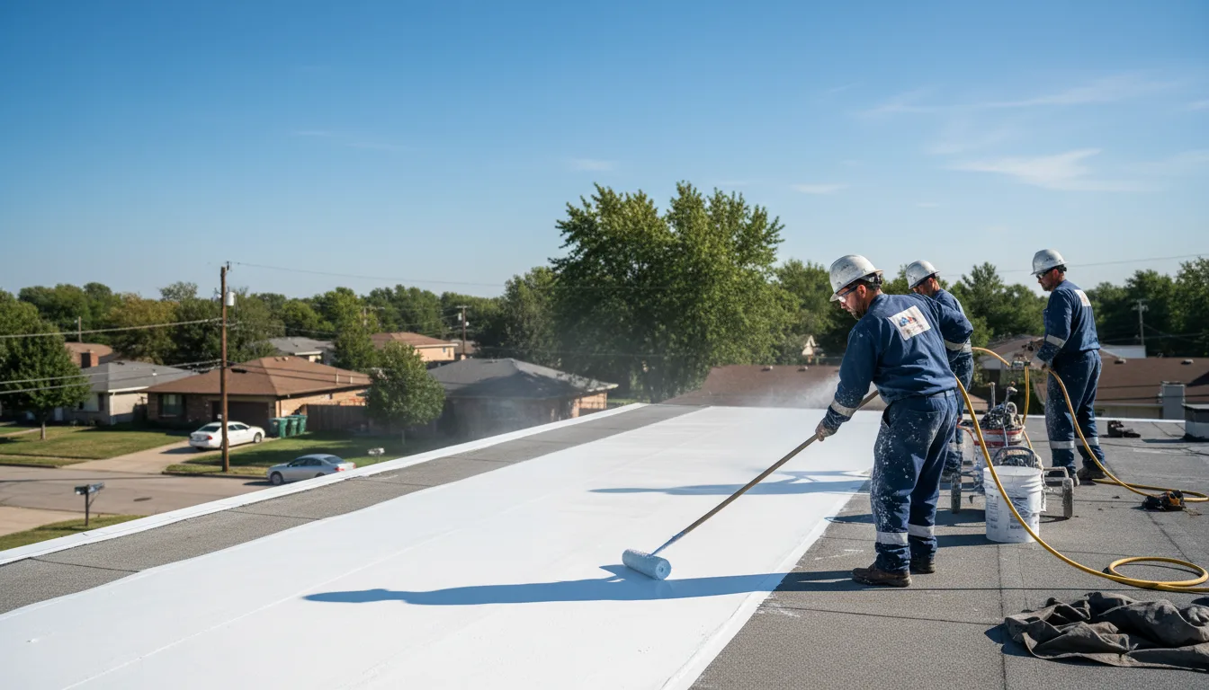 Commercial roof coating in Polk, OH near me